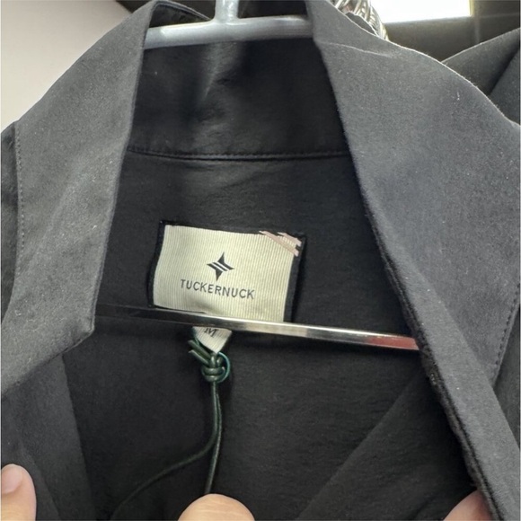 Tuckernuck Women's Black Charlie Shirt Dress sz M Stand Collar A-line Mini NWT - Picture 8 of 9